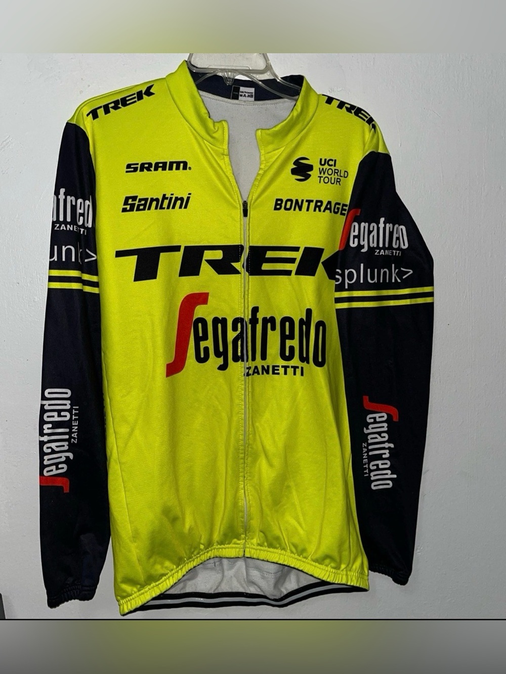 Santini Trek-Segafredo zanetti Men’s Cycling  Thermal Jersey 3XL Yellow Full Zip